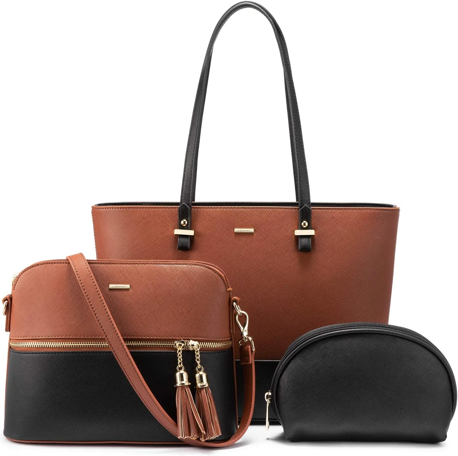 LOVEVOOK Handbags for Women Shoulder Bags Tote Satchel Hobo 3pcs Purse Set