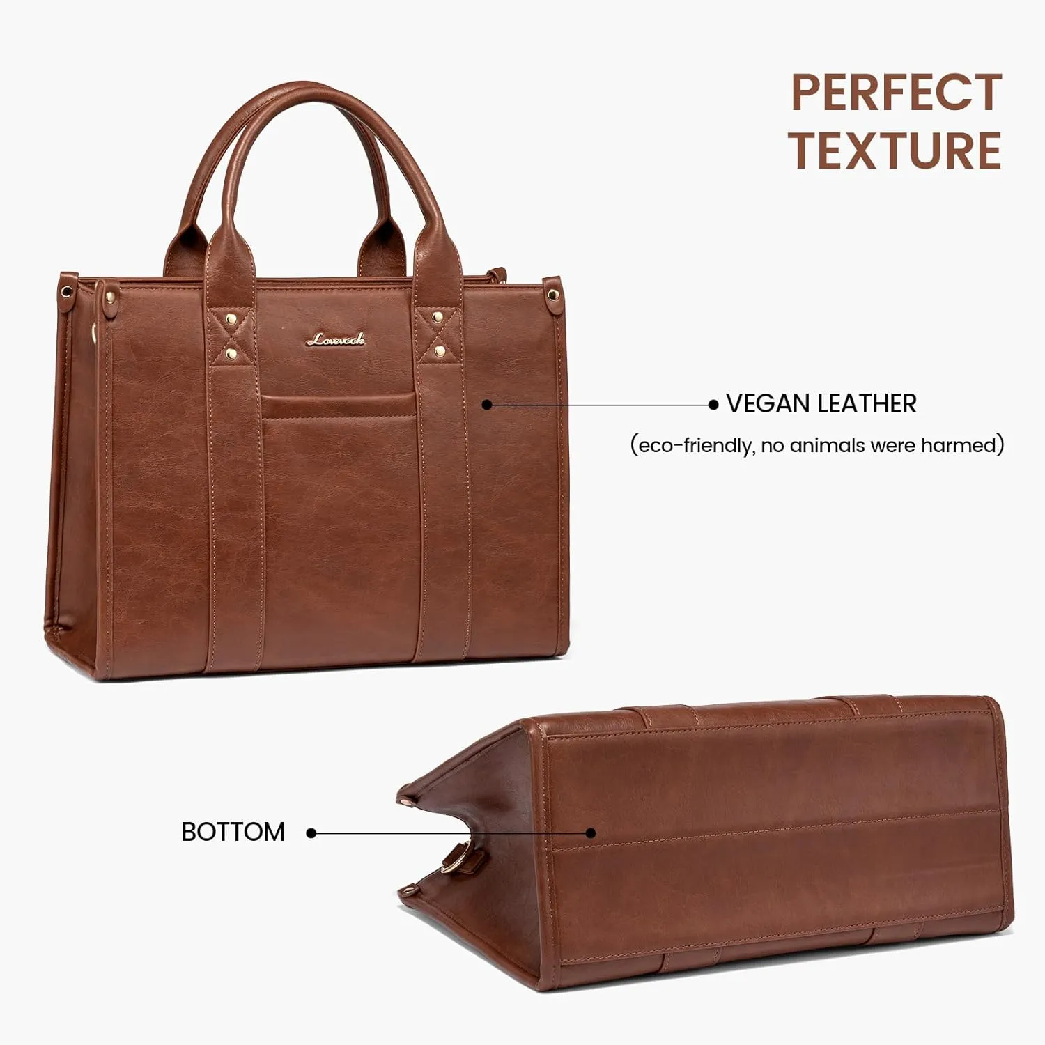 LOVEVOOK Purse for Women Leather Tote Bag Purse and Handbags, Satchel Shoulder Crossbody Top Handle Bags with Zipper