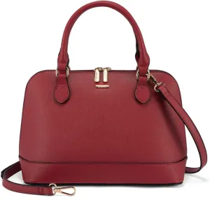 LOVEVOOK Purse for Women Small Crossbody Bags Classic Double Zip Top Handle Dome Satchel Bag