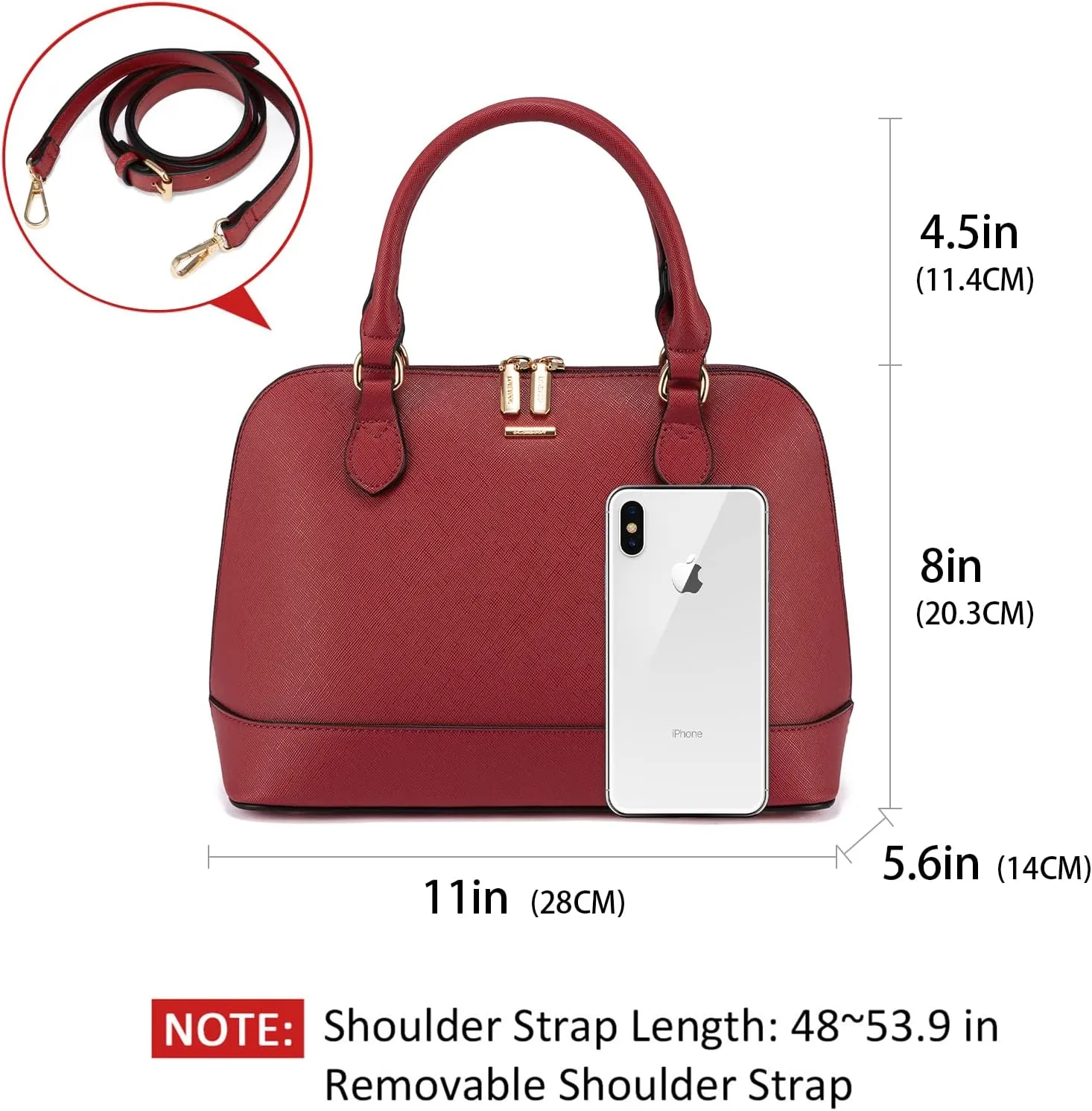 LOVEVOOK Purse for Women Small Crossbody Bags Classic Double Zip Top Handle Dome Satchel Bag