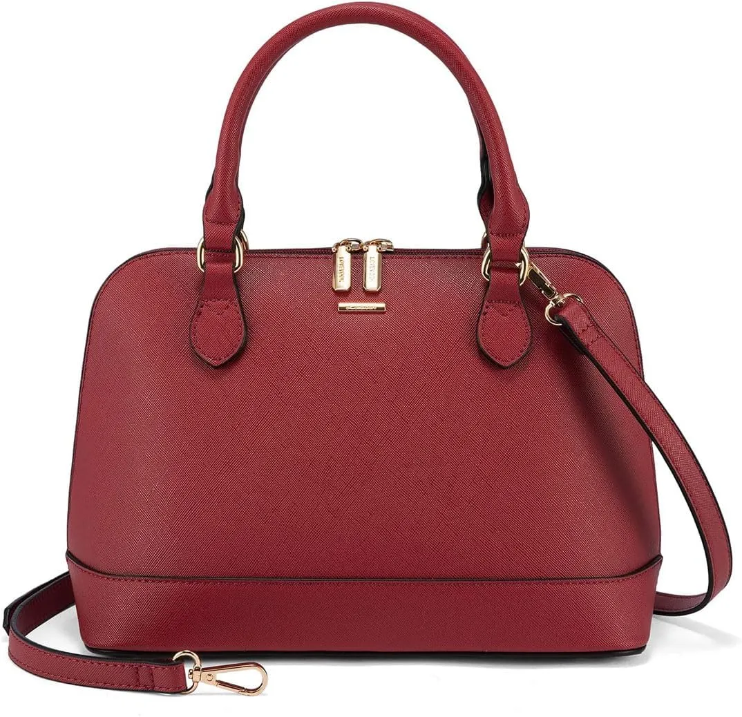 LOVEVOOK Purse for Women Small Crossbody Bags Classic Double Zip Top Handle Dome Satchel Bag