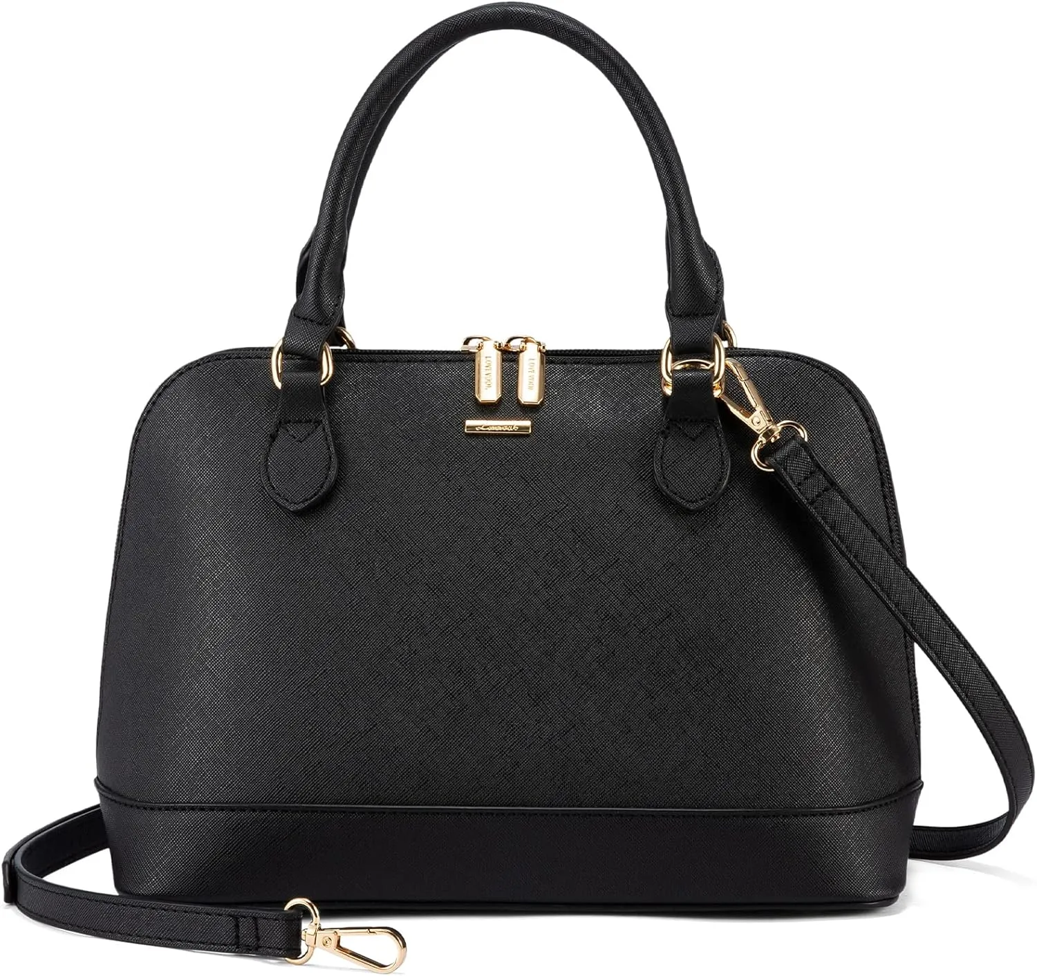 LOVEVOOK Purse for Women Small Crossbody Bags Classic Double Zip Top Handle Dome Satchel Bag