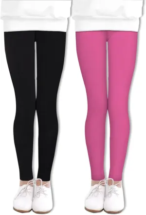 LUOUSE Girls' Leggings Full Length Comfy Pants Trousers 4-13 Years