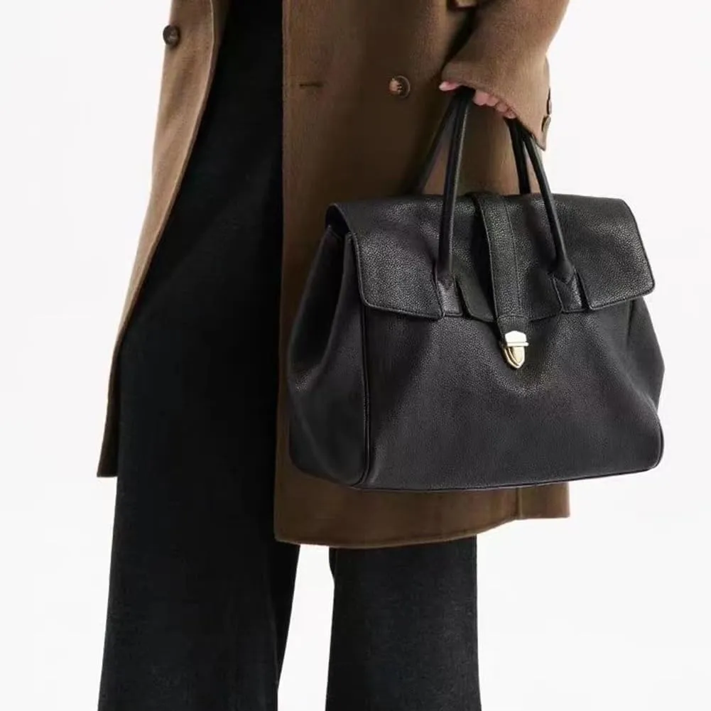 Lushandy Genuine Leather Tote Bag for Women, Luxury Top-Handle Handbag Designer Satchel Bag Large Work Tote Bag Purse
