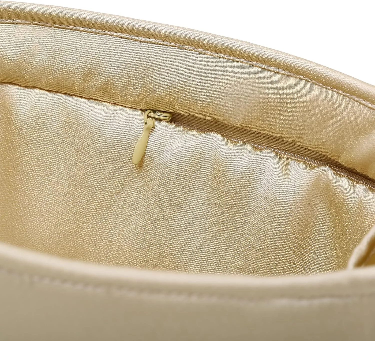 Luxury Silk Purse Organizer for Birkin 25 - Silky Smooth Handbag Insert with Hidden Zipper, Lightweight and Supportive Tote Shaper for Elegant Storage (Craie)