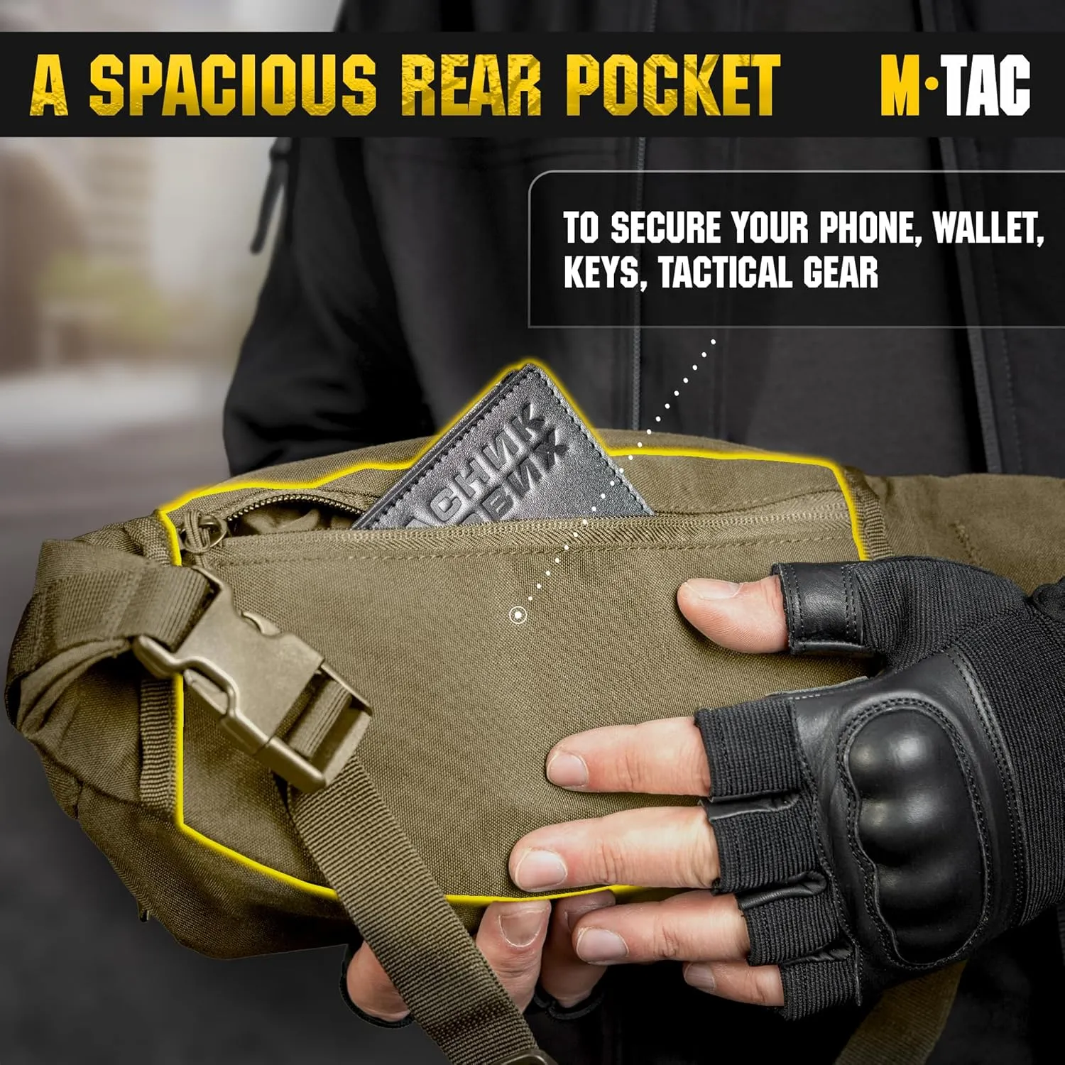 M-Tac Companion Waist Pack - Tactical Belt Bag EDC - Fanny Pack for Men (Ranger Green, Large)