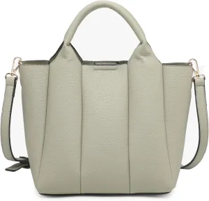 Maddox Pleated Handbags and Purses for Women Ladies Vegan Leather Top Handle Satchel Hobo Crossbody Shoulder Tote Bag