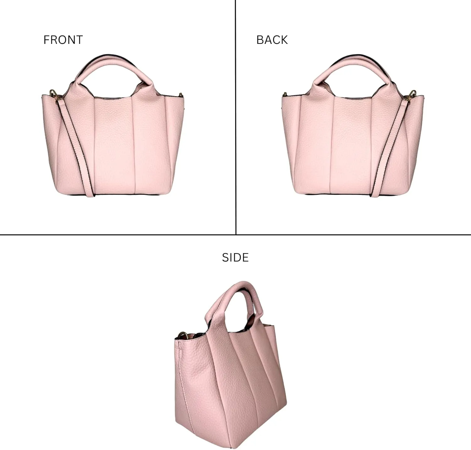 Maddox Pleated Handbags and Purses for Women Ladies Vegan Leather Top Handle Satchel Hobo Crossbody Shoulder Tote Bag