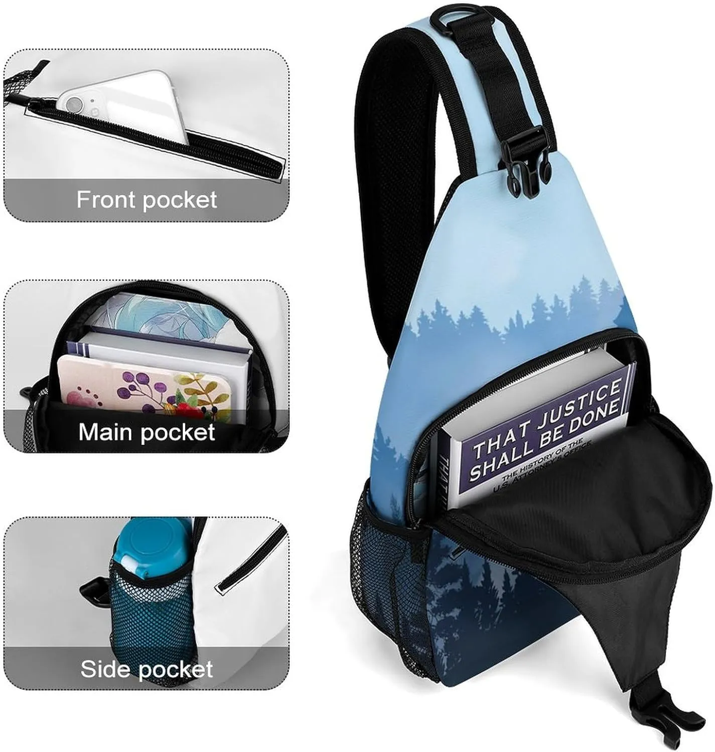 Magic Mushrooms Versatile And Convenient Multipurpose Crossbody Bag - Perfect for Travel And Hiking