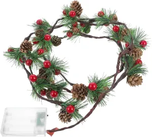 MAGICLULU Red Berry Led Lights String for Christmas Decorations Fairy Lights Garland