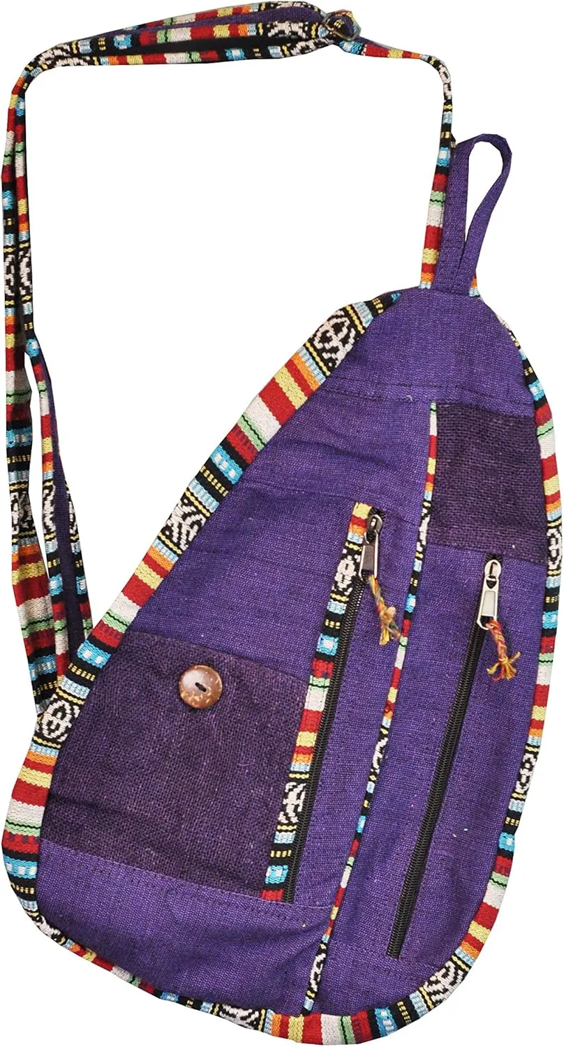 Mandala Crafts Boho Sling Bag for Women Crossbody Purse – Bohemian One Strap Backpack – Hippie Boho Backpack for Men Daypack