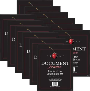 MCS Format Document Frame, Diploma and Certificate Frame, Black, 8.5 x 11, 12-Pack