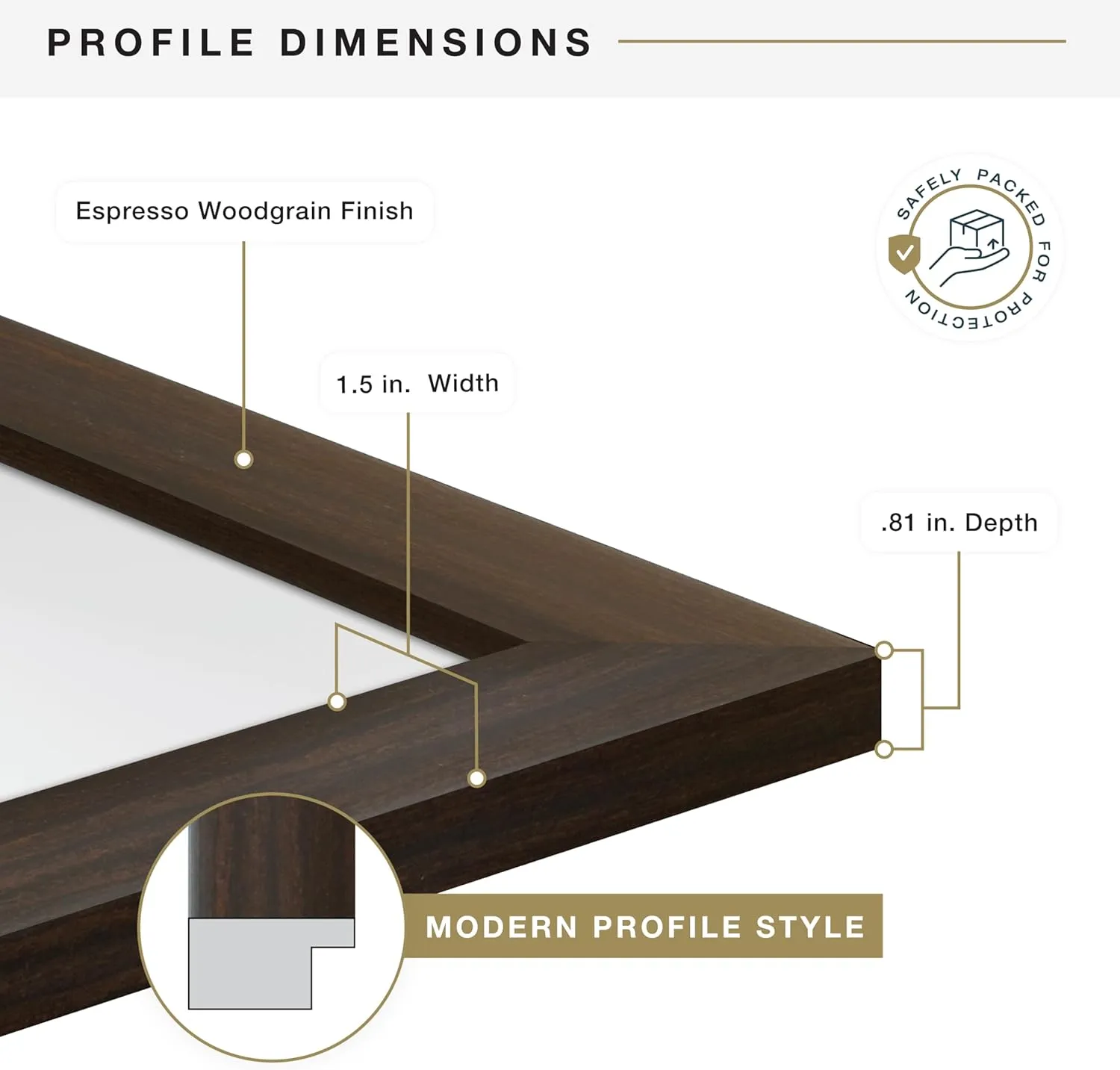 MCS Museum Poster Frame 20x28 Espresso Woodgrain, Vertical & Horizontal Wall Hanging Large Picture Frame for Photos, Posters & Art Prints (1-Pack)