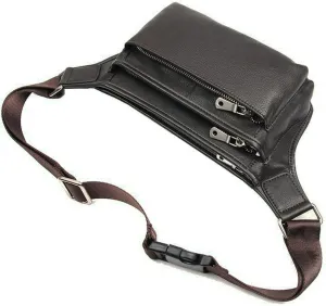 Men's Cross-Body Sling Bags Men's Sling Bag Men's Chest Bag Messenger Foreskin Leather Chest Bag Casual Cross Bag