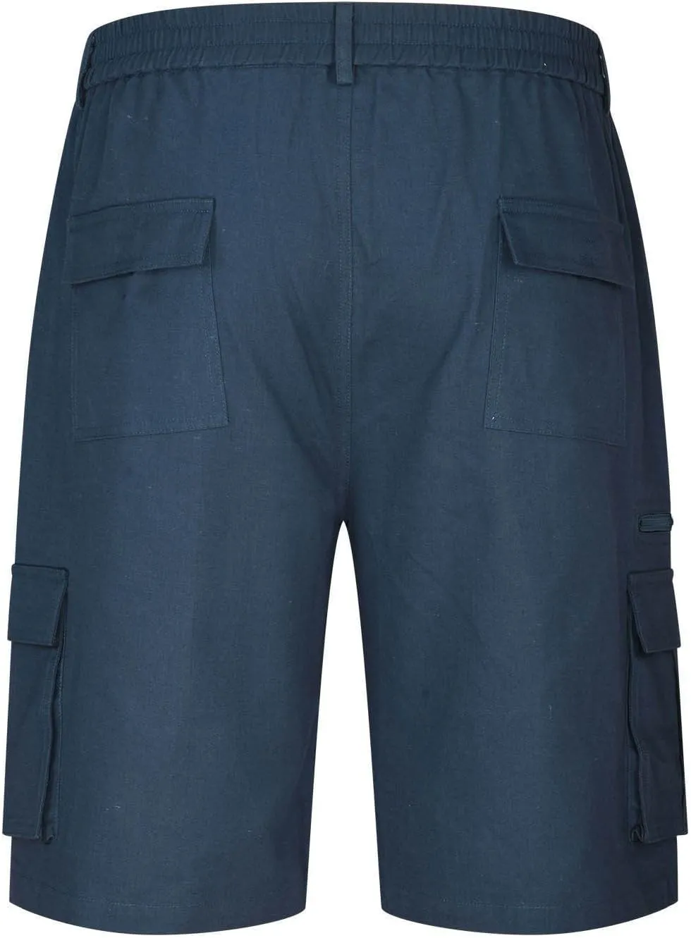 Mens Elastic Waist Cargo Shorts,2024 Summer Casual Bermuda Shorts with Pockets Trendy, Large