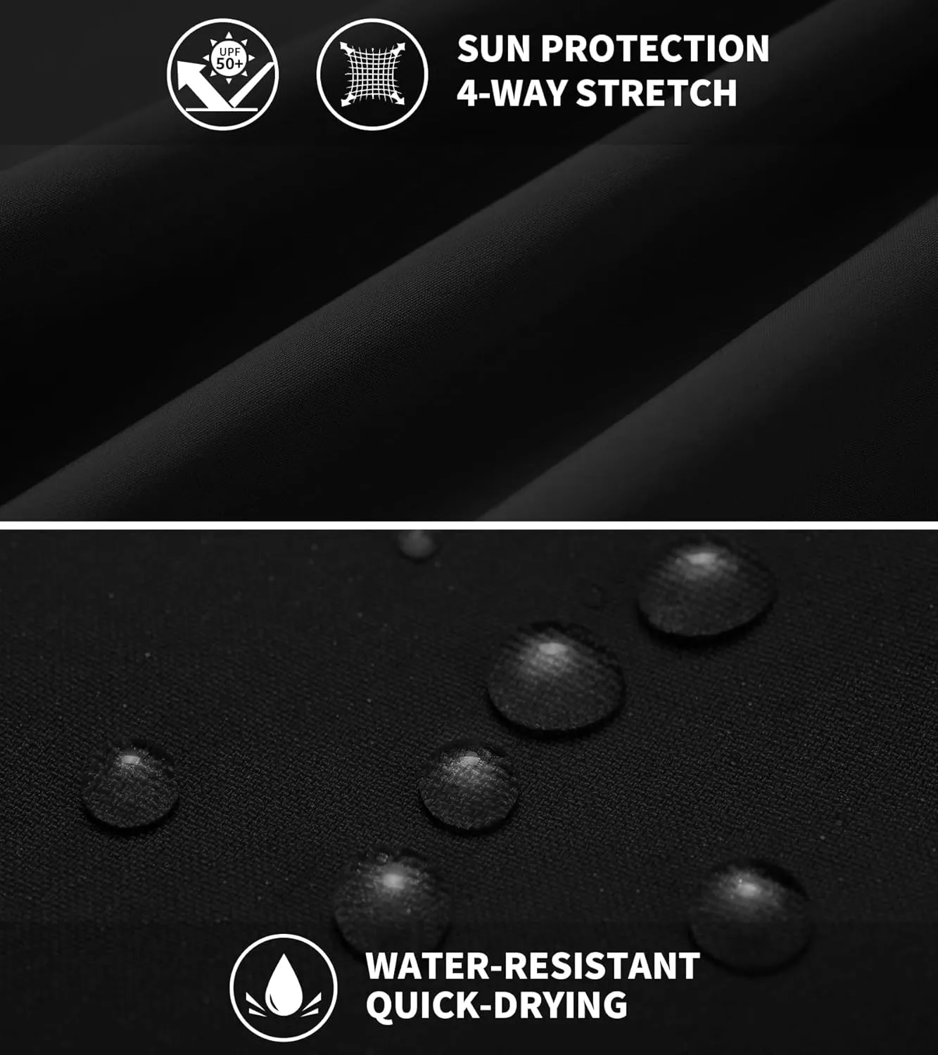 Men's Hiking Pants Cargo Lightweight Quick Dry Elastic Waist Golf Joggers with Zipper Pockets Water Resistant