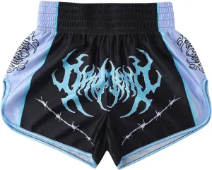 Men's Muay Thai Shorts Boxing Shorts Costume Elastic Waisted Letter Graphic Split Shorts Track Training Gym Clothing