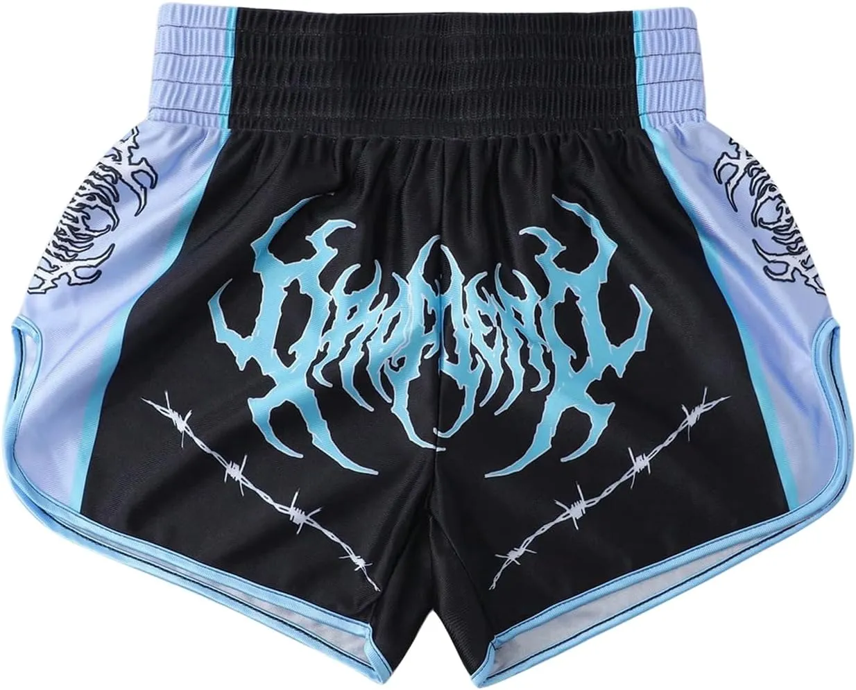 Men's Muay Thai Shorts Boxing Shorts Costume Elastic Waisted Letter Graphic Split Shorts Track Training Gym Clothing