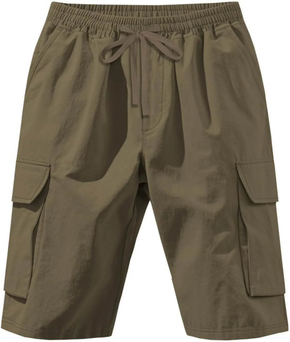 Mens Shorts Cargo Shorts Classic Summer Lightweight with Pocket Elastic Waist Drawstring Pants for Running Athletic Beach
