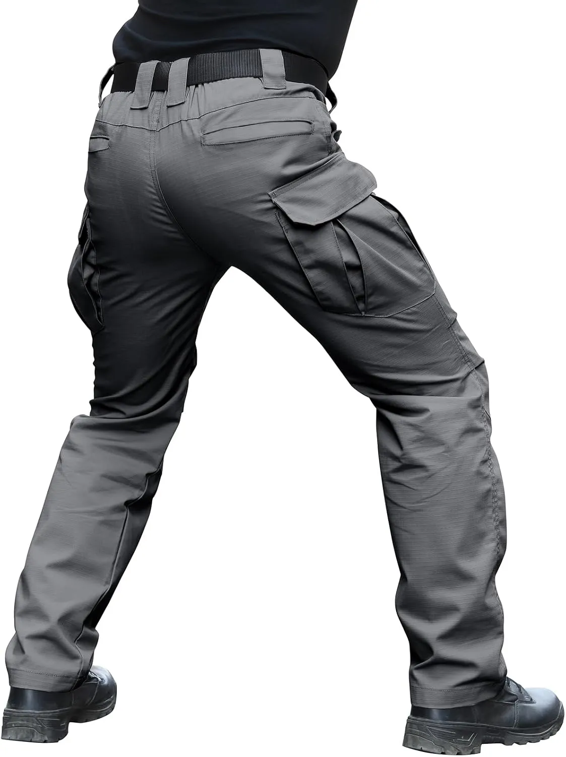Men's Stretch Tactical Pants Water Resistant Ripstop Cargo Pants Outdoor Lightweight EDC Work Hiking Pants