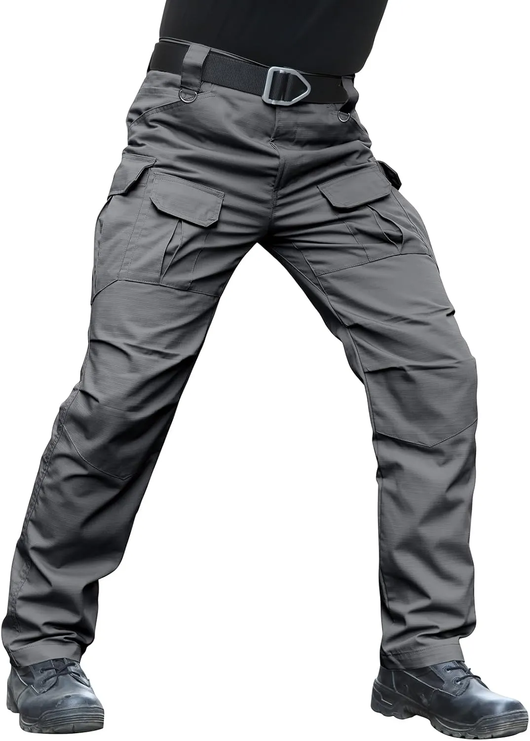 Men's Stretch Tactical Pants Water Resistant Ripstop Cargo Pants Outdoor Lightweight EDC Work Hiking Pants