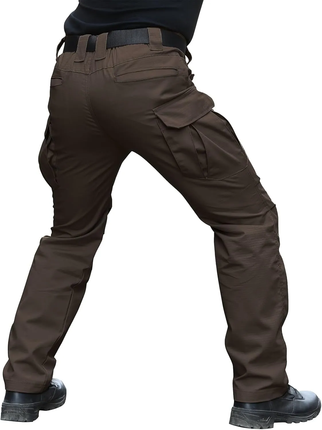 Men's Stretch Tactical Pants Water Resistant Ripstop Cargo Pants Outdoor Lightweight EDC Work Hiking Pants