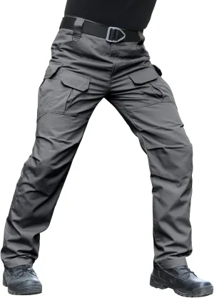 Men's Stretch Tactical Pants Water Resistant Ripstop Cargo Pants Outdoor Lightweight EDC Work Hiking Pants