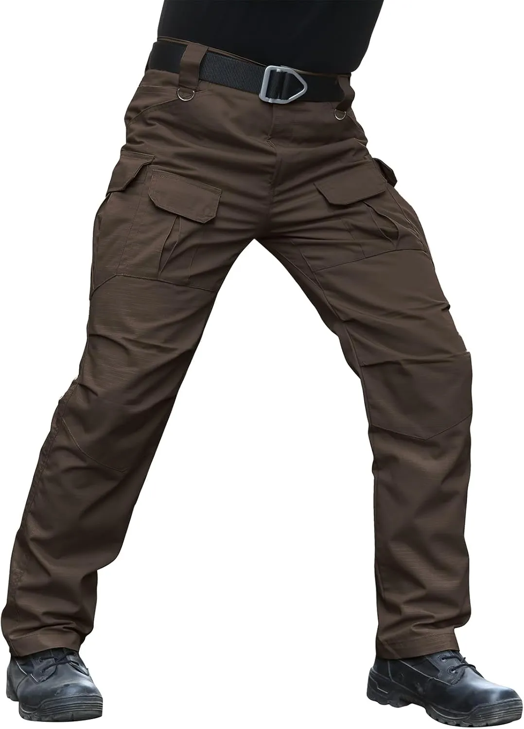 Men's Stretch Tactical Pants Water Resistant Ripstop Cargo Pants Outdoor Lightweight EDC Work Hiking Pants