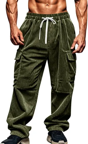 Mens Sweatpants Loose Fit Drawstring Elastic Waist Casual Baggy Pants Summer Hippie Hip Hop Trousers