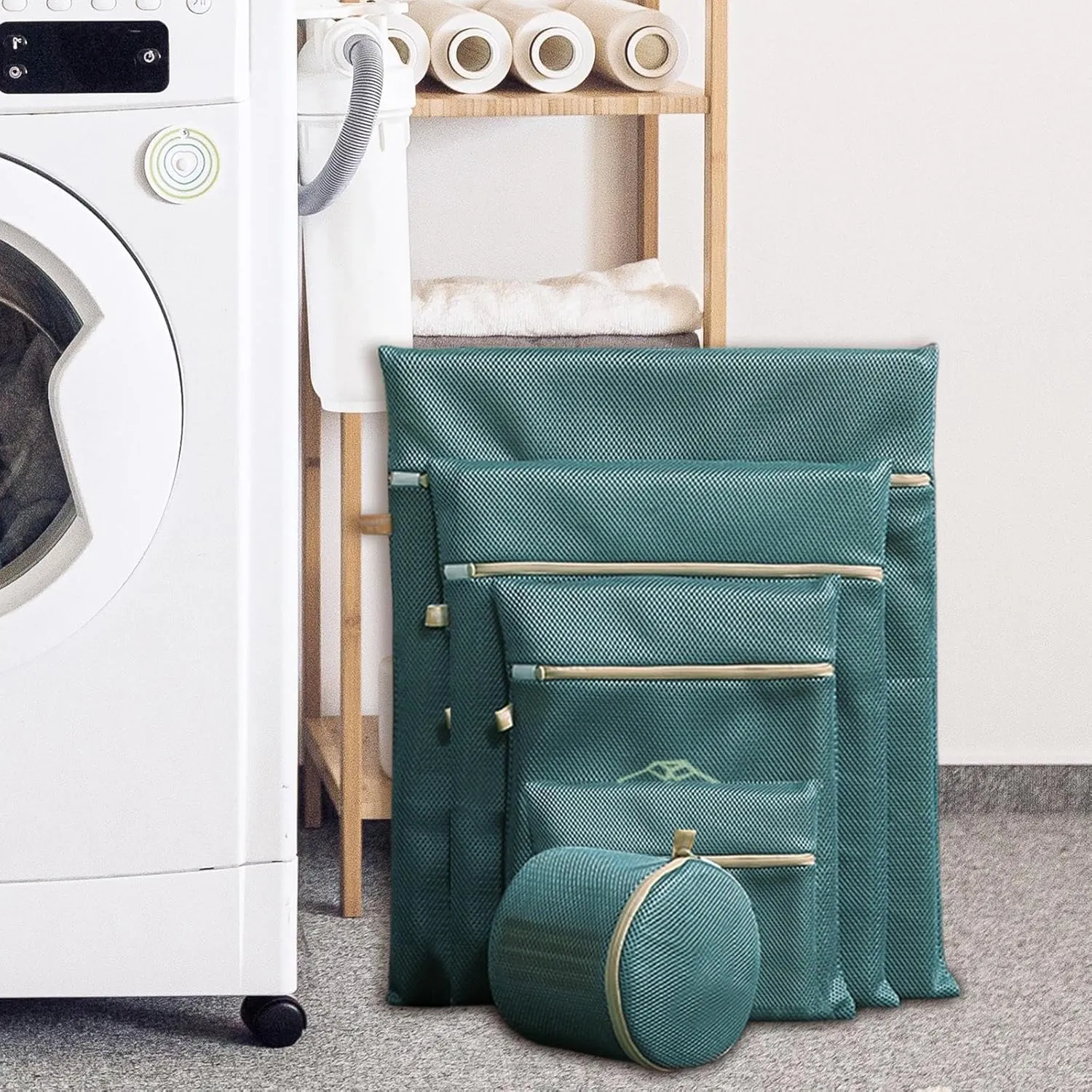 Mesh Laundry Bag, Strong Permeable Mesh Bags, with Zipper Delicate Mesh Laundry Washing Bags (Style c)
