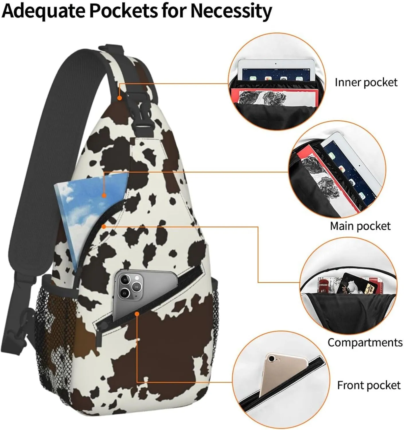 Mexican Colorful Pigeons Pheasant Sling Bag Adjustable Crossbody Bag Casual Chest Bags Travel Shoulder Backpack