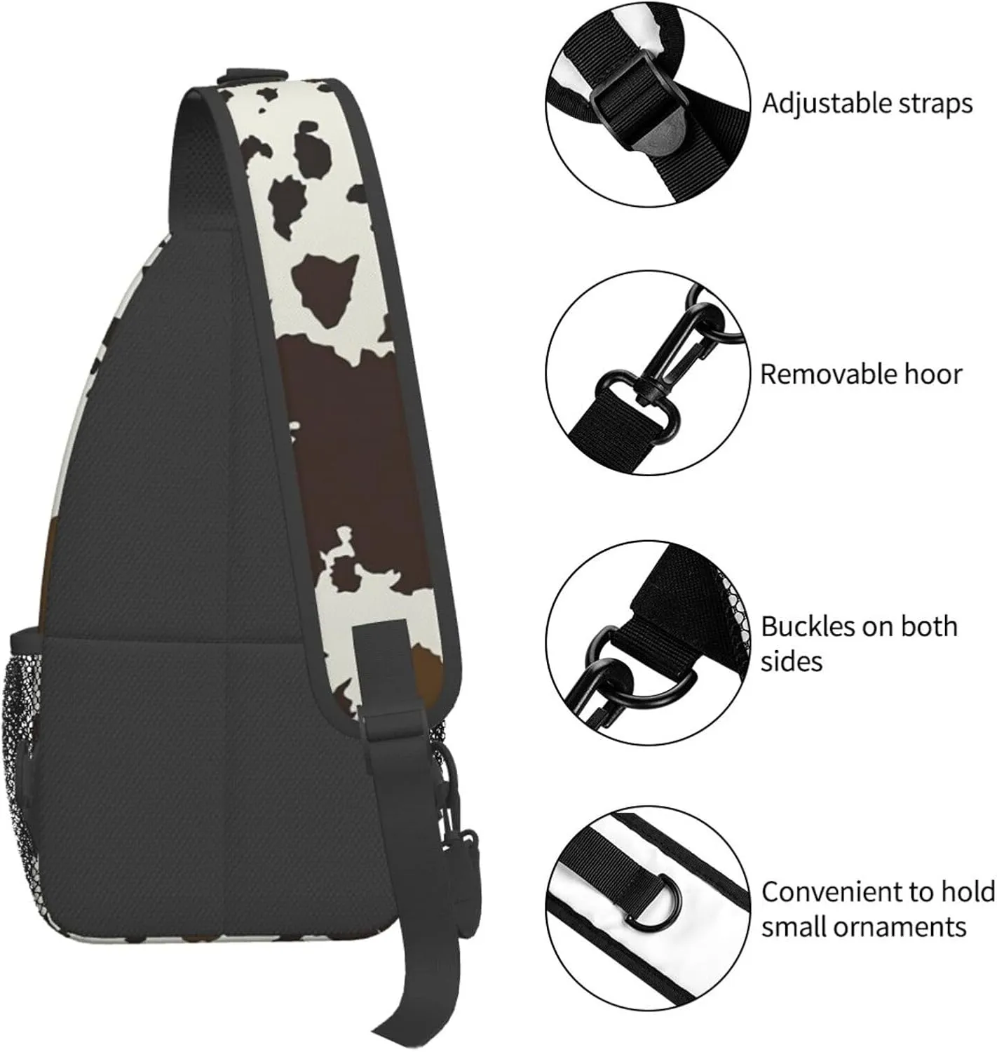 Mexican Colorful Pigeons Pheasant Sling Bag Adjustable Crossbody Bag Casual Chest Bags Travel Shoulder Backpack