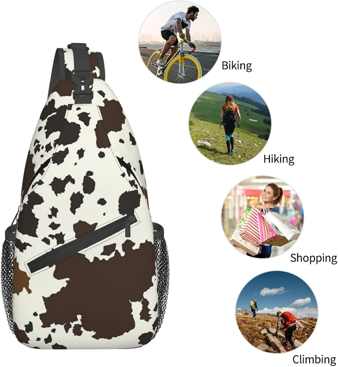 Mexican Colorful Pigeons Pheasant Sling Bag Adjustable Crossbody Bag Casual Chest Bags Travel Shoulder Backpack
