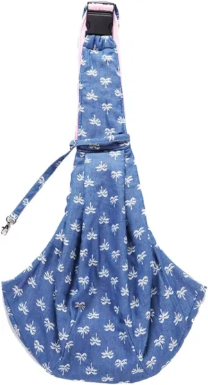 Mikikit Pet Carrier Bag Breathable Fabric Dog Sling Backpack Pet Crossbody Bag Dog Bag Sling Bag for Pet Hands- Dog Carrier