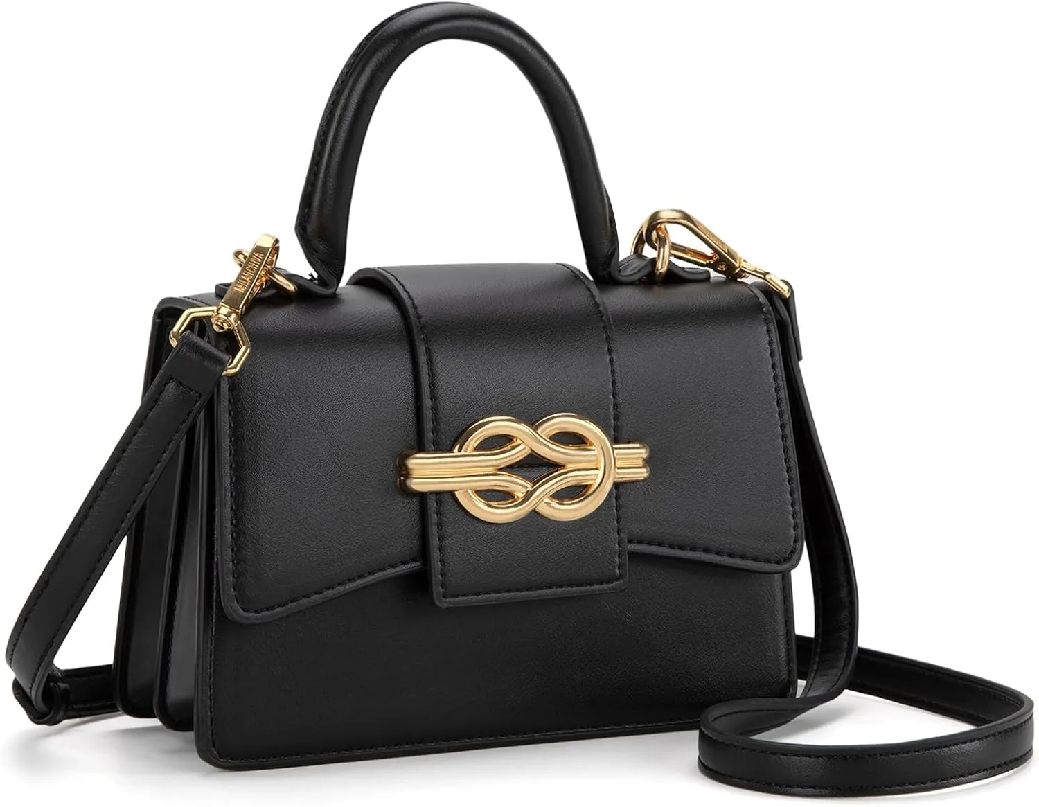 Milan Chiva Small Top Handle Purses for Women Mini Satchel Crossbody Bag Elegant Square Bag