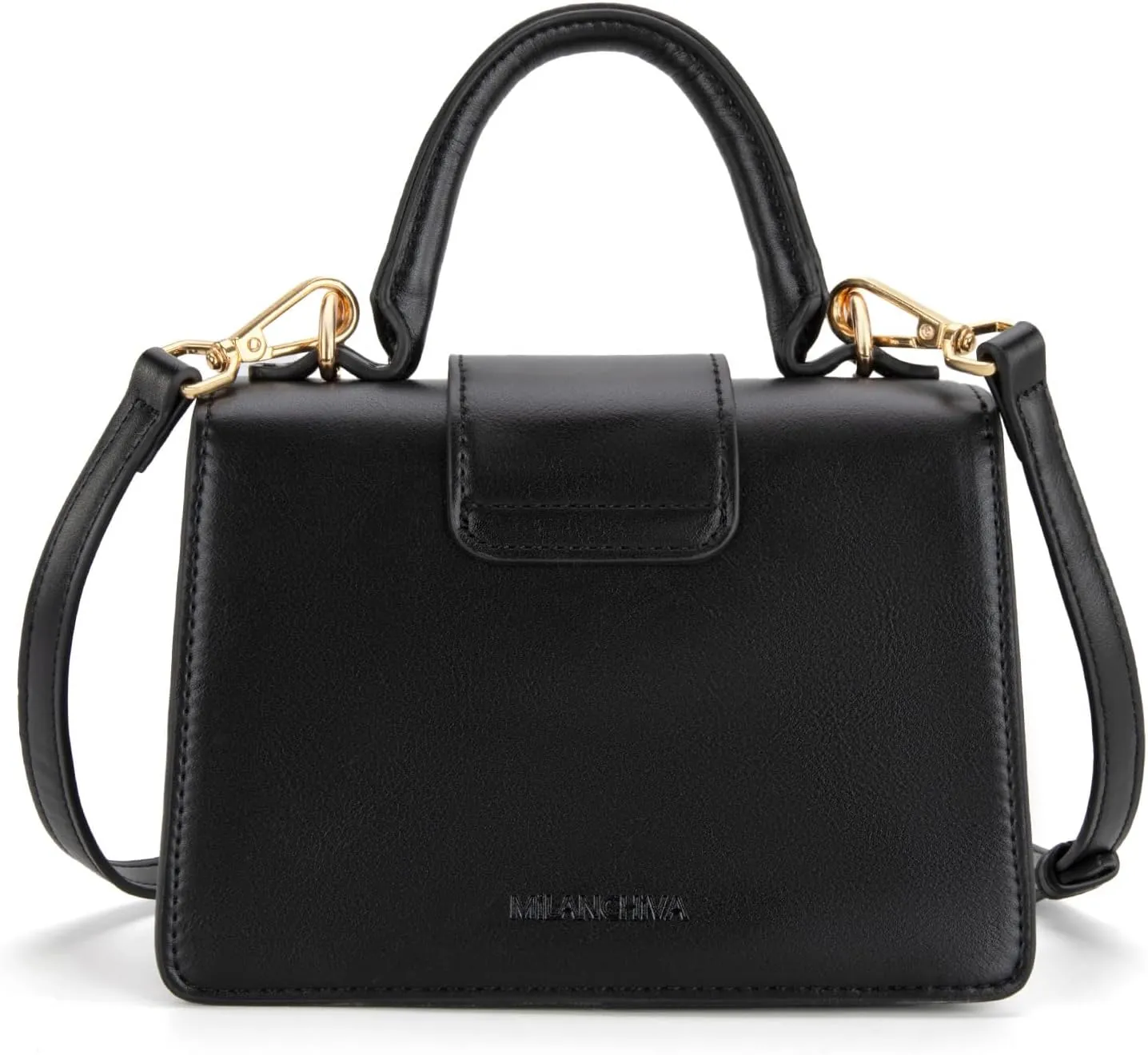 Milan Chiva Small Top Handle Purses for Women Mini Satchel Crossbody Bag Elegant Square Bag