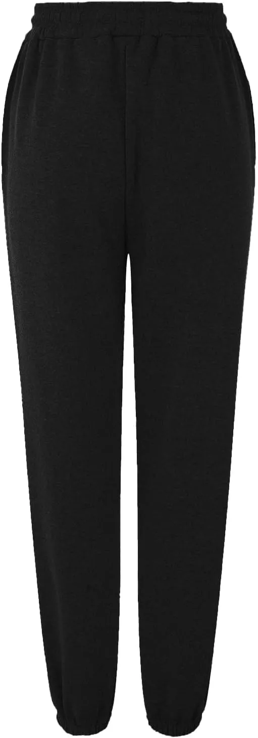 Miyaomn Women's Casual Baggy Sweatpants Elastic High Waisted Drawstring Workout Athletic Joggers Pants 2024 Fall with Pockets