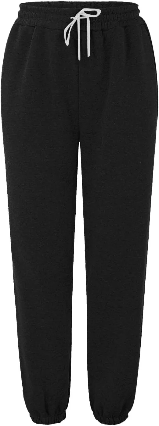 Miyaomn Women's Casual Baggy Sweatpants Elastic High Waisted Drawstring Workout Athletic Joggers Pants 2024 Fall with Pockets