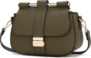 MKF Collection Crossbody Bag for Women, Vegan Leather Shoulder Bags Fashion Handbag Purse