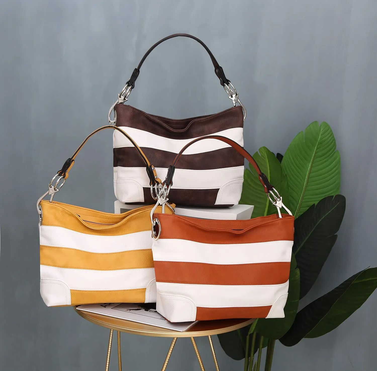 MKF Collection Hobo Purses for Women,Vegan Leather Handbag Slouchy Womens Shoulder bag – Fashion Top Handle Pocketbook
