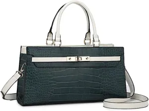 MKF Collection Satchel Bag for Women’s, Vegan leather Crossbody Handbag Top-Handle Purse