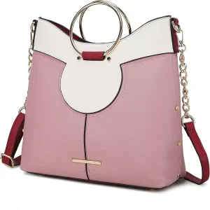 MKF Collection Women's Satchel Bag,Vegan Leather Top Handle Shoulder Bag Handbag Purse by Mia K