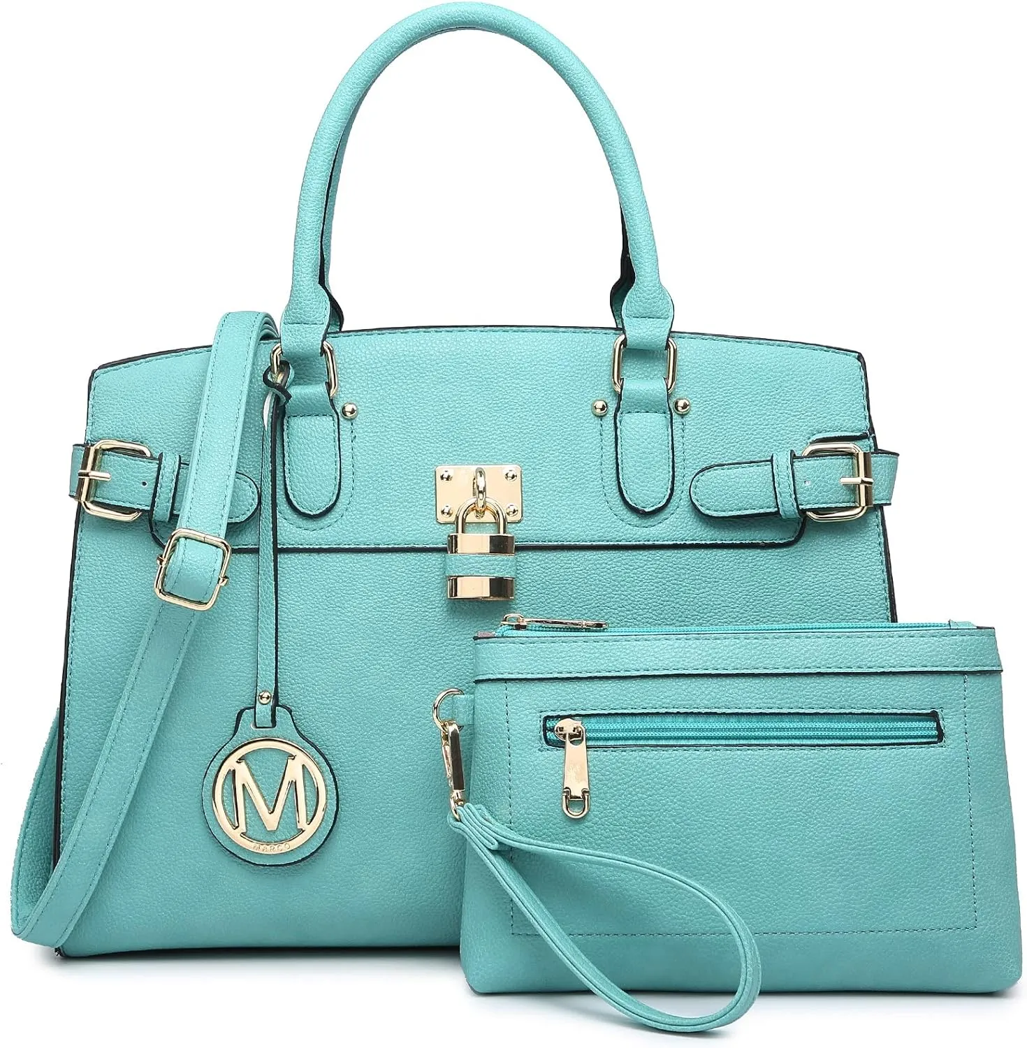 MKP Women Fashion Satchel Handbags and Purses Ladies Top Handle Tote Work Shoulder Bags with Matching Wristlet Wallet