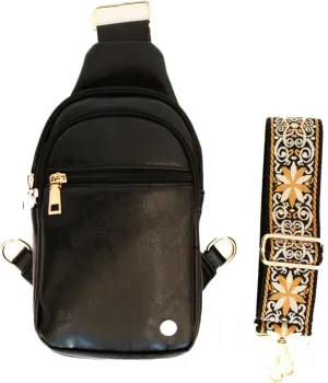 Modern Chic Crossbody Bags for Women - Page Sling Crossbody Purse, Vegan Leather Sling Bag with Strap & Multiple Pockets