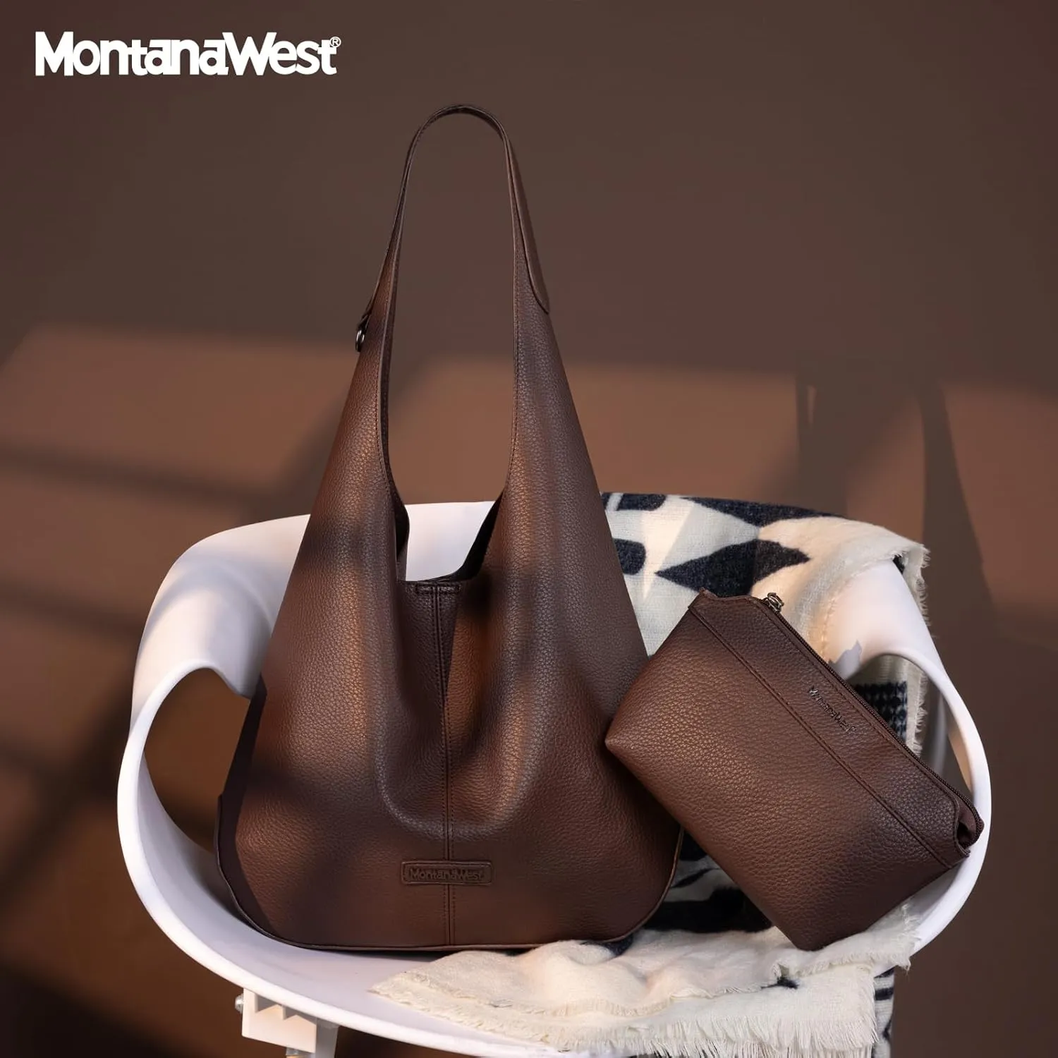 Montana West Hobo Bags Purse for Women Ultra Soft Foldable Shoulder Slouchy Handbags with Cosmetic bag