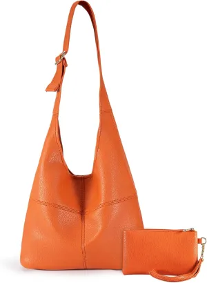 Montana West Hobo Bags Purse for Women Ultra Soft Foldable Shoulder Slouchy Handbags with Cosmetic bag