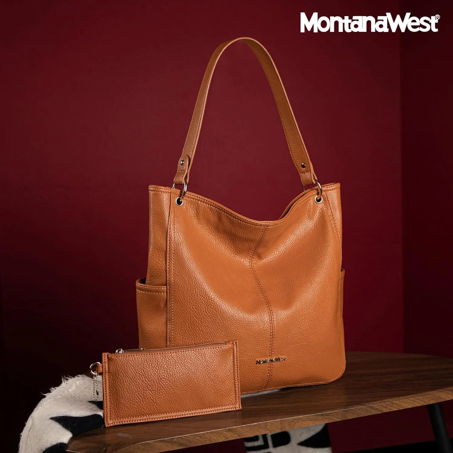 Montana West Hobo Purses for Women Soft Top Handle Shoulder Bag with Wallet Set