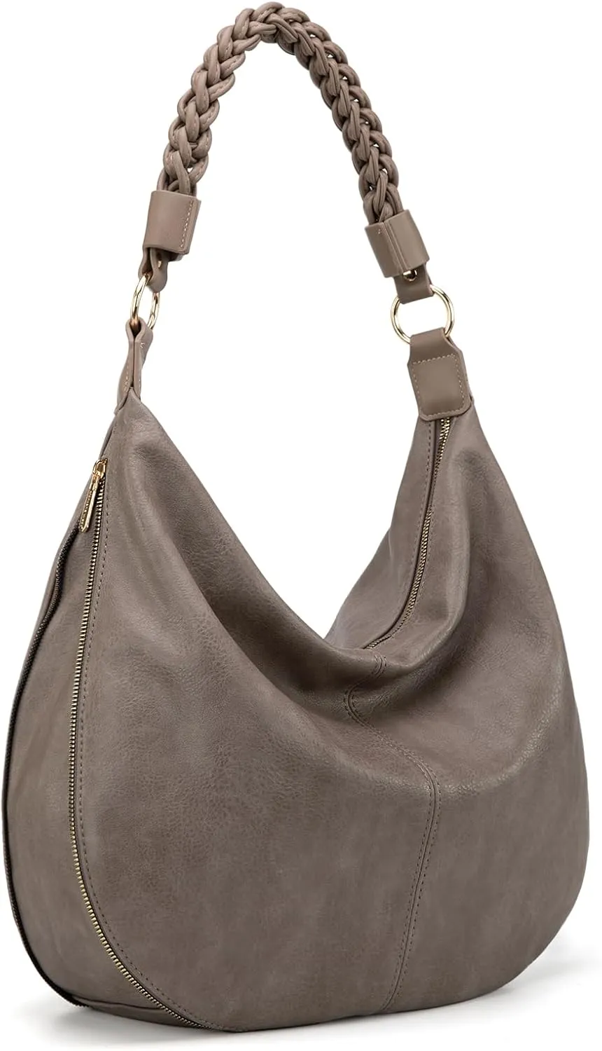 Montana West Large Hobo Bags for Women Slouchy Shoulder Purse Handbag with Zipper and Woven Handle