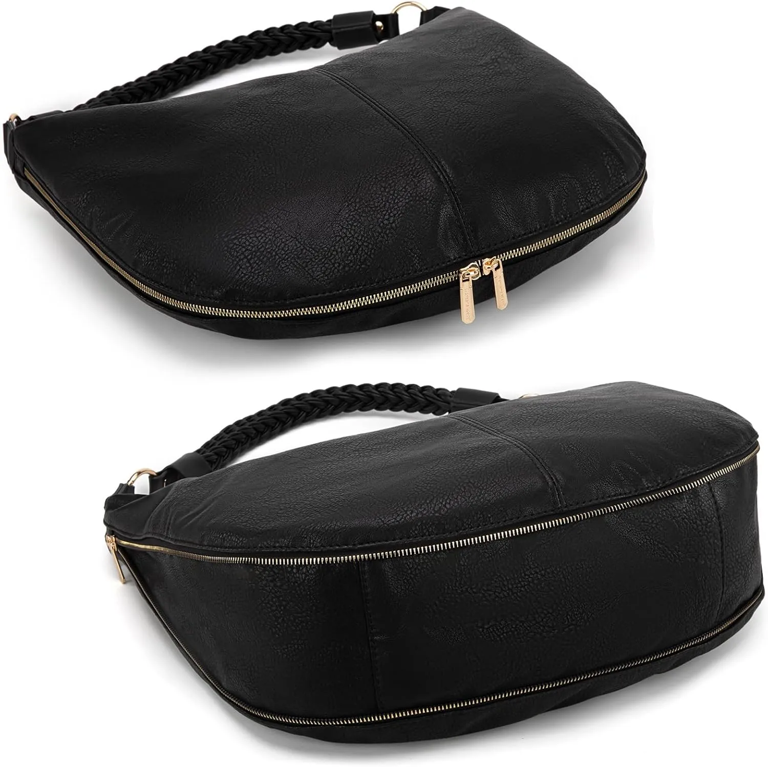 Montana West Large Hobo Bags for Women Slouchy Shoulder Purse Handbag with Zipper and Woven Handle