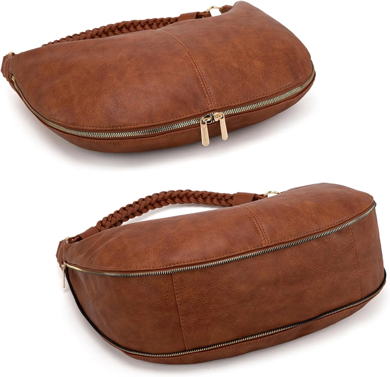 Montana West Large Hobo Bags for Women Slouchy Shoulder Purse Handbag with Zipper and Woven Handle